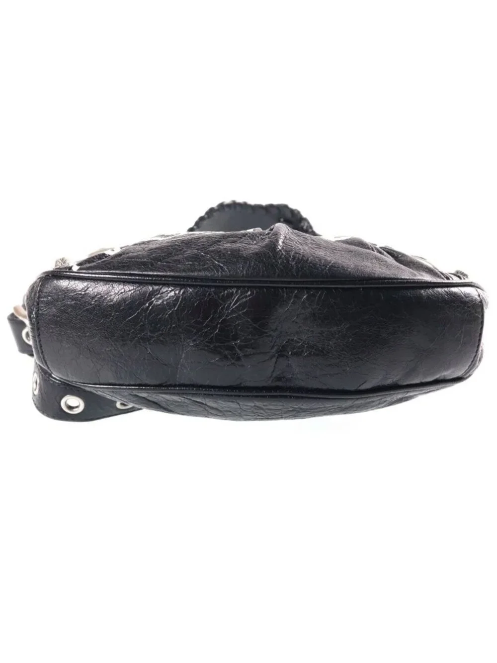 Balenciaga Le Cagole Flap DIY Metal Logo le XS Leather Shoulder Bag Black